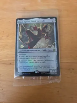 Magic: The Gathering Iron Spider Stark Upgrade 166 Foil Promo - Image 1