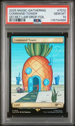 Command Tower #7012 Magic The Gathering SpongeBob Secret Lair Drop Foil PSA 10 - Image 1