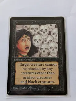 WOTC MTG Vintage Beta Edition Fear (NM) CCG Magic the Gathering - Image 1