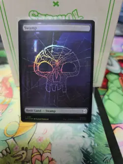 NM-Mint, English MTG Foil Swamp (0191) - Foil Marvel's Spider-Man Magic the Gath - Image 1