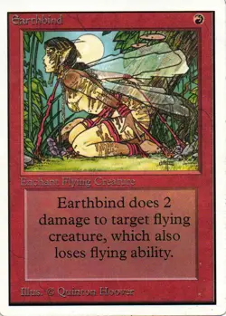 MTG: Unlimited Edition: Earthbind: Moderately Played Condition - Image 1