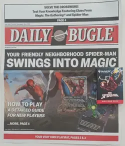 SDCC 2025 MAGIC THE GATHERING SPIDER-MAN GREEN WELCOME DECK DAILY BUGLE PLAYMAT - Image 1