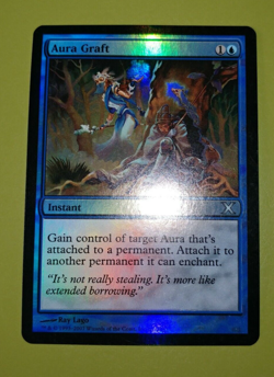 FOIL Aura Graft x1 Tenth Edition 10th 1x MTG Magic the Gathering MTG - Image 1