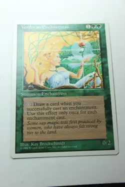 MTG Verduran Enchantress x1- -Fourth Edition-Lightly Played - Image 1