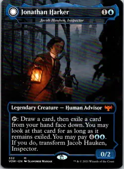 Magic the Gathering HP Jacob Hauken, Inspector Dracula Borderless Innistrad Vow - Image 1