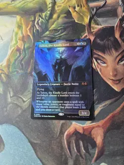 1x FOIL BORDERLESS Talion, the Kindly Lord, NM, WOE, Magic: the Gathering, MtG - Image 1