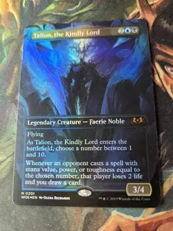 1x FOIL BORDERLESS Talion, the Kindly Lord, NM, WOE, Magic: the Gathering, MtG - Image 2