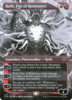 Koth, Fire of Resistance (Borderless) [All Will Be One] MTG - Image 1