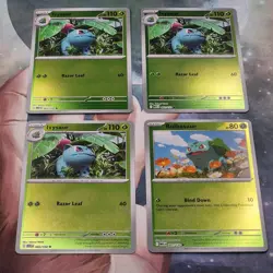 3x Ivysaur 1x Bulbasaur Reverse Holo Mega Evolution Pokemon TCG Near Mint Card - Image 1