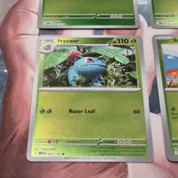 3x Ivysaur 1x Bulbasaur Reverse Holo Mega Evolution Pokemon TCG Near Mint Card - Image 5