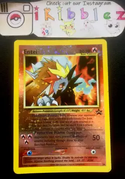 Entei 34 PL Holo Foil w/Swirl Black Star Pokemon Promo. Free Tracked Shipping! - Image 1