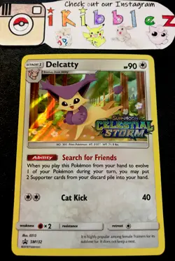 Delcatty SM132 NM Celestial Storm Stamped Prerelease Black Star Pokemon Promo! - Image 1