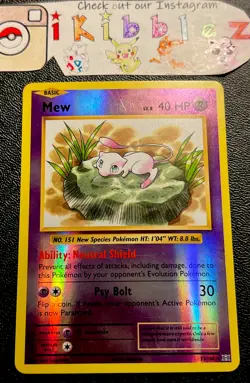 Mew 53/108 LP Reverse Holo Rare XY Evolutions Pokemon Card. Free Tracked Ship! - Image 1
