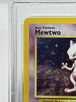 Pokemon TCG Mewtwo 10/102 Base Set Holo Rare PSA 6 - Image 3