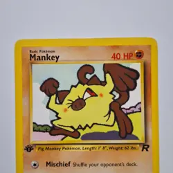 Mankey 61/82 - Pokemon TCG Team Rocket (2000)- 1st Edition WOTC - Image 2