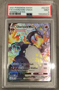 Charizard Vmax PSA 9 SV107/SV122 Shining Fates Pokemon 2021 Sword & Shield - Image 2