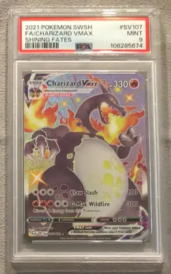 Charizard Vmax PSA 9 SV107/SV122 Shining Fates Pokemon 2021 Sword & Shield - Image 3