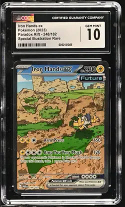 2023 Iron Hands ex #248 Pokemon Paradox Rift Special Illustration Rare CGC 10 - Image 1