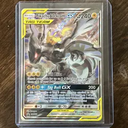 Pokemon TCG Pikachu & Zekrom GX SM168 Alt Art Tag Team Black Star Promo NM - Image 1