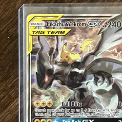 Pokemon TCG Pikachu & Zekrom GX SM168 Alt Art Tag Team Black Star Promo NM - Image 2