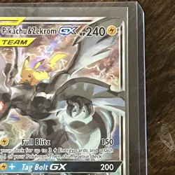 Pokemon TCG Pikachu & Zekrom GX SM168 Alt Art Tag Team Black Star Promo NM - Image 3