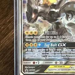 Pokemon TCG Pikachu & Zekrom GX SM168 Alt Art Tag Team Black Star Promo NM - Image 5