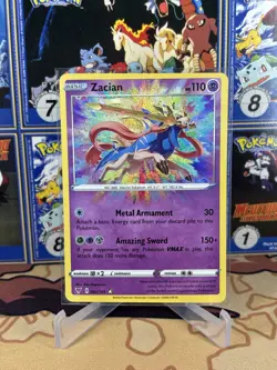 2020 Pokemon Vivid Voltage Amazing Rare Zacian 119/185 - Image 1