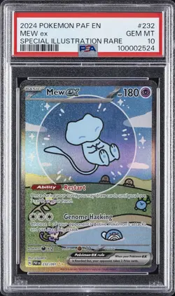 2024 POKEMON PAF EN-PALDEAN FATES SPECIAL ILLUSTRATION RARE #232 MEW EX PSA 10 - Image 1