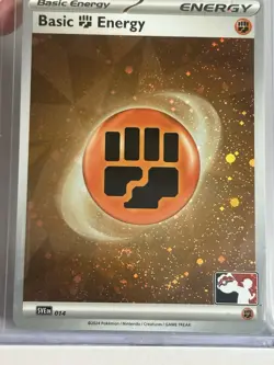 Play! Pokemon Prize Pack 6 Cosmo Holo Fighting Basic Energy SVE014 - Image 1