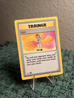 1999 Pokemon Base Set Shadowless First Edition Lass (NM) - Image 1