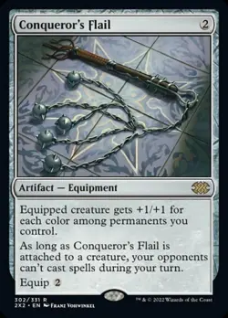 Conqueror's Flail -Foil Light Play MTG Double Masters 2022 - Image 1