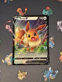 Pokemon Cards Eevee V SWSH065 Battle Academy STAMPED - (NM) - Image 1