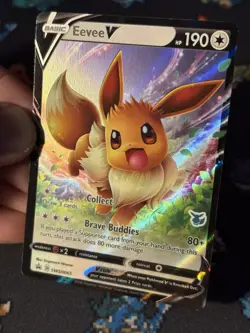 Pokemon Cards Eevee V SWSH065 Battle Academy STAMPED - (NM) - Image 2