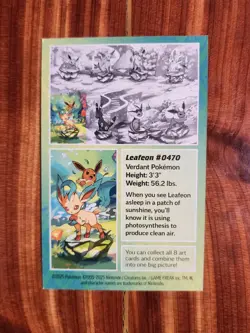 Pokemon TCG: Leafeon Mini Tin Info Card - Prismatic Evolutions 0470 - Image 2