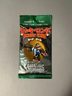 1999 Japanese Donkey Kong Country DKC TCG Trading Card Chunky Booster Pack - Image 1