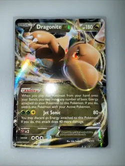 Pokemon TCG Dragonite EX Ultra Rare Holo Card 74/111 XY Furious Fists - Image 1