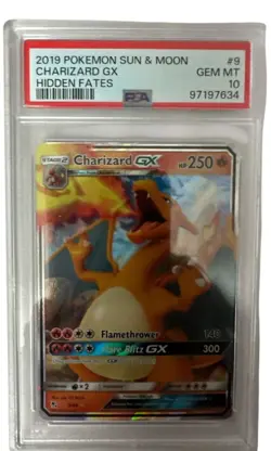 Charizard GX - 2019 Hidden Fates #9 - PSA 10 Gem Mint Pokemon Card - Image 1
