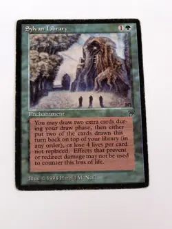 MTG Magic the Gathering Beta Sylvan Library Card MP 36513-13 - Image 1