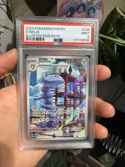 Steelix 208/182 Sv04: Paradox Rift Holo Rare Pokemon TCG Card PSA 9 - Image 1