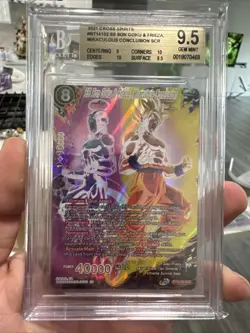 BGS 9.5 2021 SON GOKU DRAGON BALL SUPER CARD GAME CROSS SPIRITS BT14-152 SCR - Image 1