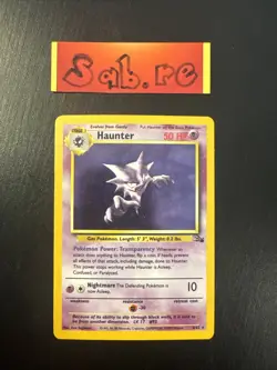 LP Condition Haunter Holo Rare Fossil 6/62 Pokemon Card - Image 1