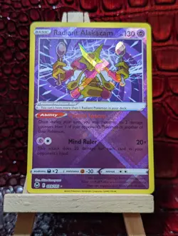 Radiant Alakazam 059/195 Silver Tempest Ultra Rare Holo Pokemon Card - Image 1