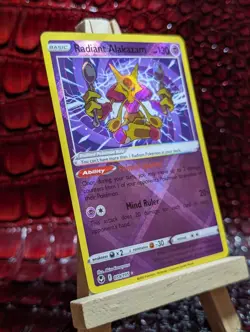 Radiant Alakazam 059/195 Silver Tempest Ultra Rare Holo Pokemon Card - Image 3