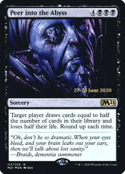 Peer into the Abyss X1 PRE-RELEASE FOIL-NM/M- Core Set 2021 - Image 1
