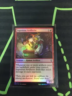 MTG Magic The Gathering Ingenious Artillerist Foil CLB DnD Artificer Commander - Image 1