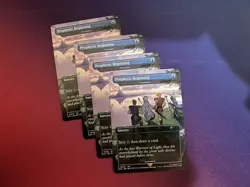 FULL PLAYSET 4x Preordain Final Fantasy MTG Full Art Prophetic Beginning Promo - Image 1