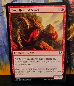 magic the gathering - Two-Headed Sliver - Creature - Common - Menace - Red - Image 1