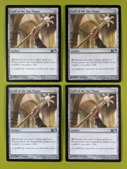 Staff of the Sun Magus x4 Magic 2014 M14 4x Playset Magic the Gathering MTG - Image 1