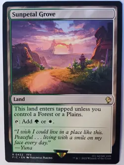 1x Sunpetal Grove Commander: Final Fantasy Non-Foil - NM Condition - Image 1