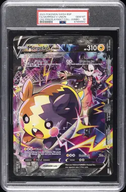 2023 POKEMON SWSH BLACK STAR PROMO FULL ART/MORPEKO V-UNION PSA 10 - Image 1